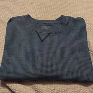 Aerie Blue Waffle Knit Sweatshirt